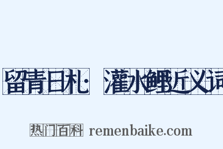留青日札·灌水鲤近义词是什么意思的图片
